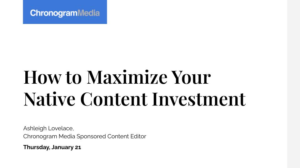 How to Maximize Your Native Content Investment MT