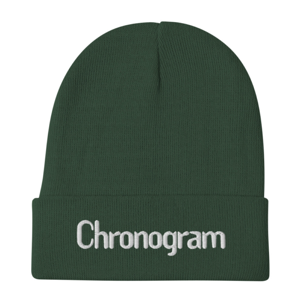 Embroidered Chronogram  Beanie